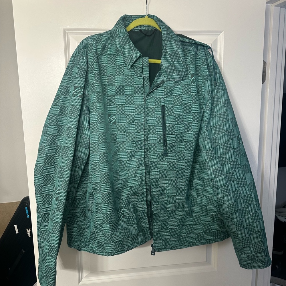 Men's Louis Vuitton Green Checkered Jacket